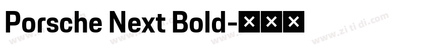 Porsche Next Bold字体转换